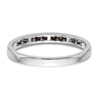 14K White Gold 1/4 carat Black Diamond Complete Channel Band