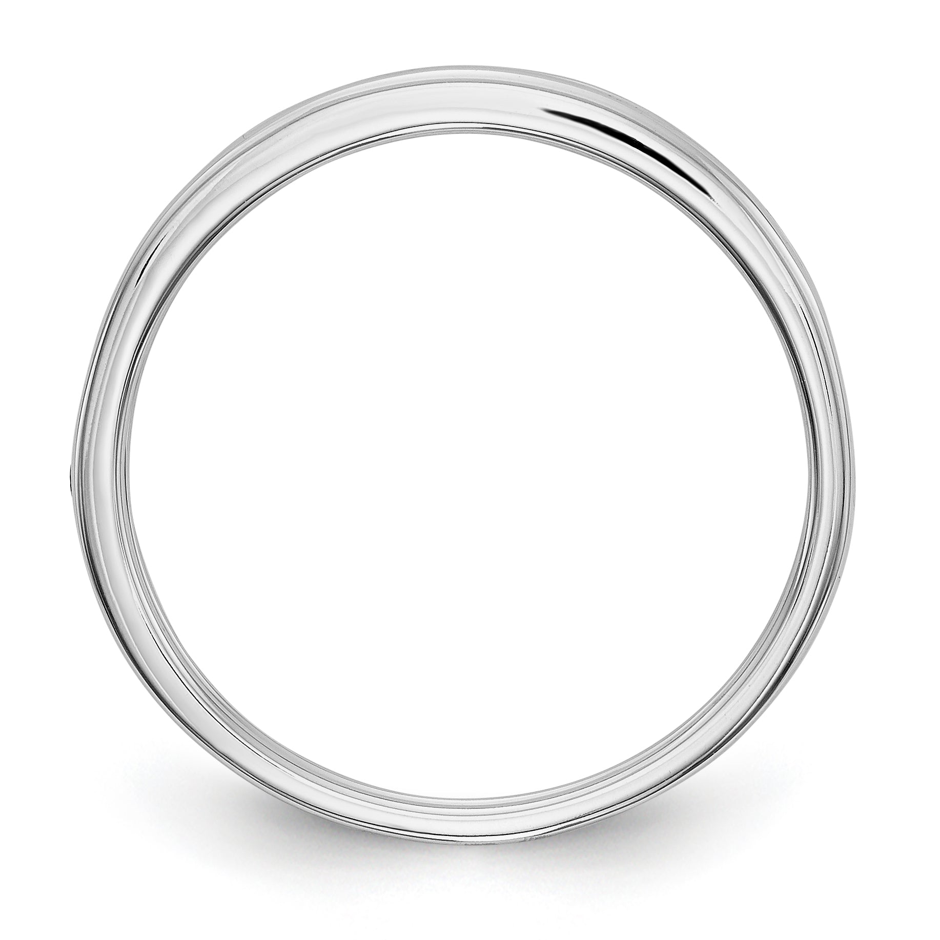 14K White Gold Blue & White Diamond Band - 7