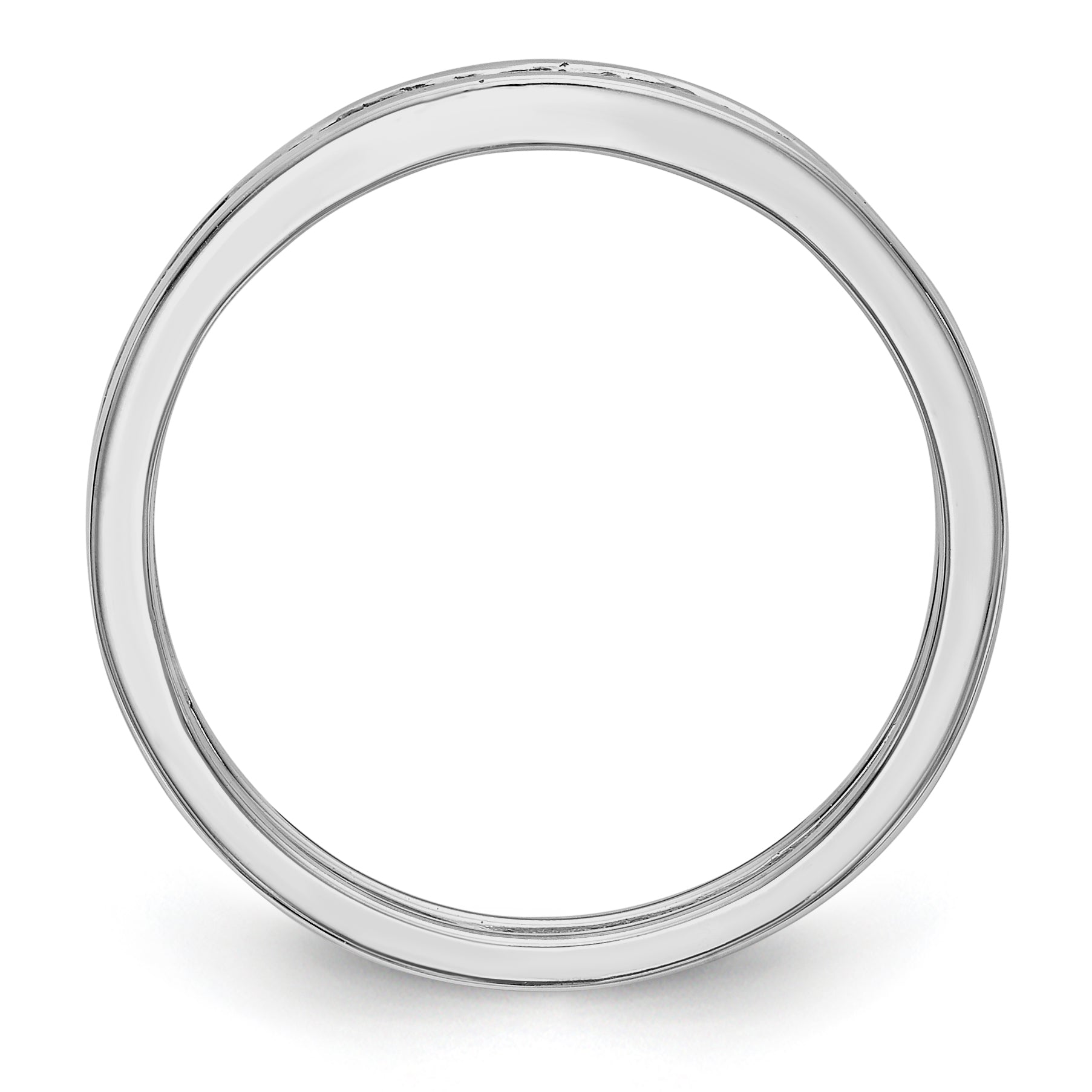 14K White Gold Yellow & White Diamond Band - 7