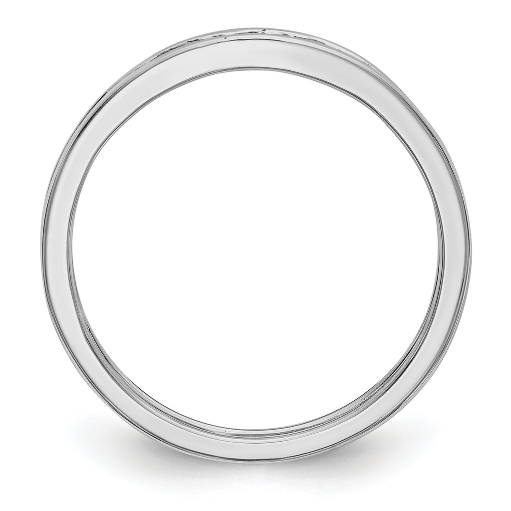 14k White Gold Yellow & White Diamond Band