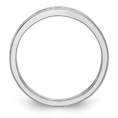 14K White Gold Yellow & White Diamond Band - 7