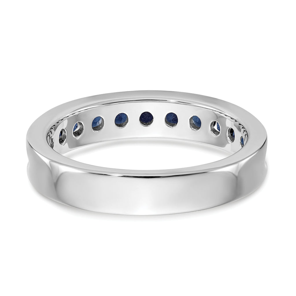 14k White Gold 3/4 carat Blue Diamond Complete Channel Band