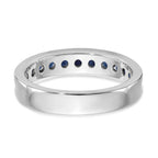 14k White Gold 3/4 carat Blue Diamond Complete Channel Band