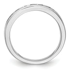 14K White Gold 3/4 carat Black Diamond Complete Channel Band