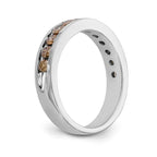 14k White Gold Champagne Diamond Band