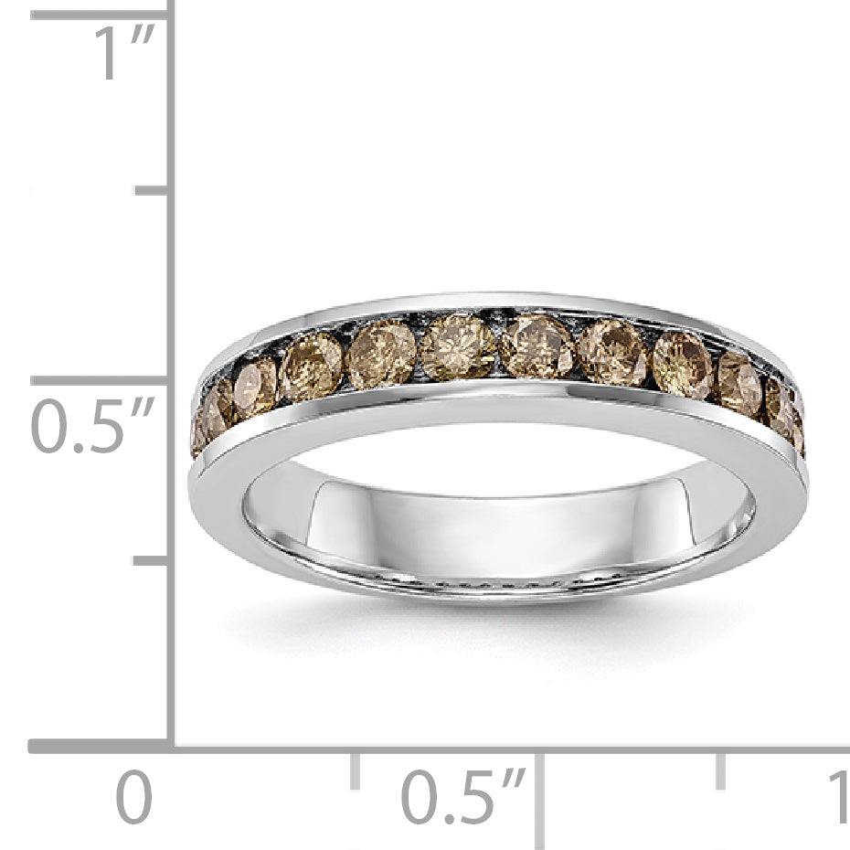 14k White Gold Champagne Diamond Band