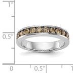 14k White Gold Champagne Diamond Band