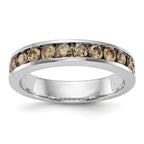 14k White Gold Champagne Diamond Band