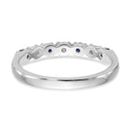 14k White Gold Blue & White Diamond Band
