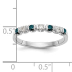 14k White Gold Blue & White Diamond Band
