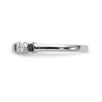 14K White Gold Black & White Diamond Band