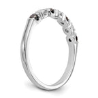 14K White Gold Black & White Diamond Band