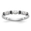 14K White Gold Black & White Diamond Band