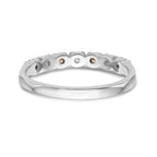 14k White Gold Champagne & White Diamond Band