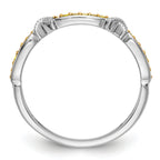 14k White Gold Yellow Diamond Band