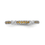 14k White Gold Yellow Diamond Band