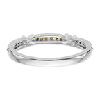 14k White Gold Yellow Diamond Band