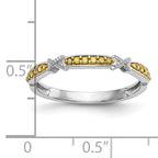 14k White Gold Yellow Diamond Band