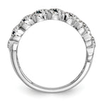 14k White Gold Blue & White Diamond Band