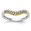 14k White Gold 1/5 carat Yellow and White Diamond Contoured Complete Band