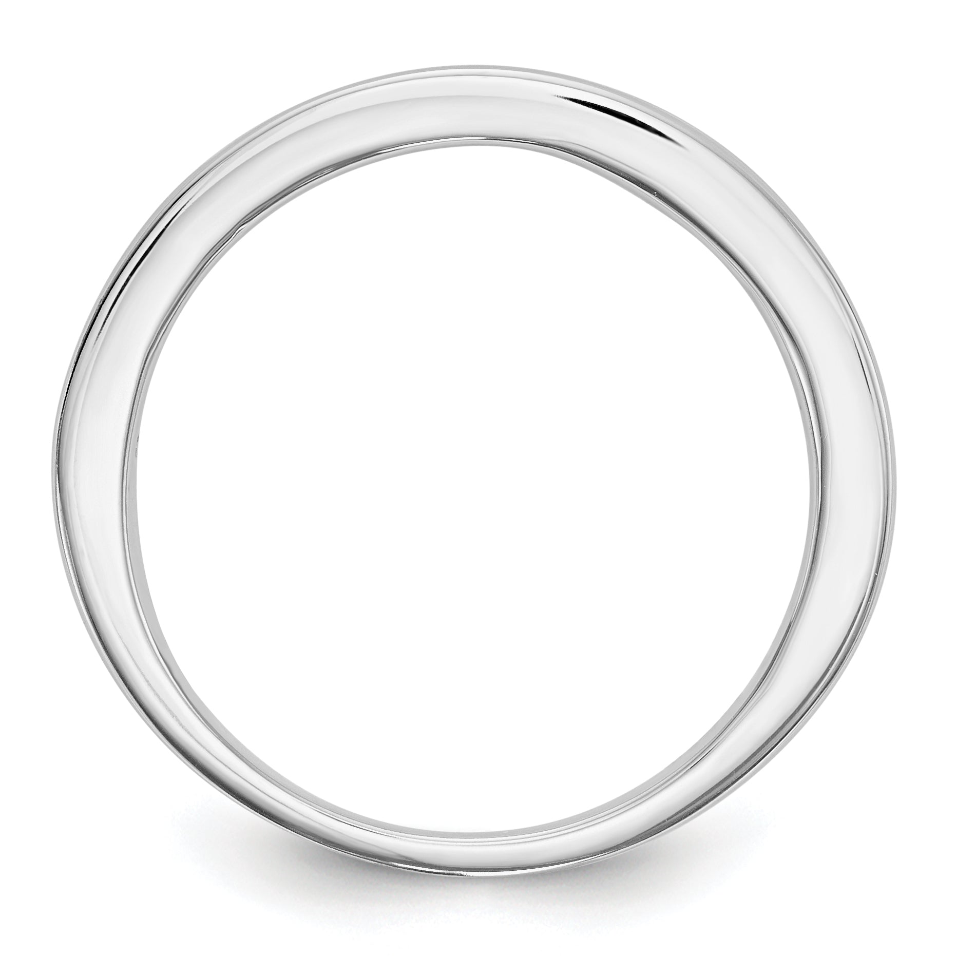14K White Gold Ruby Band - 7