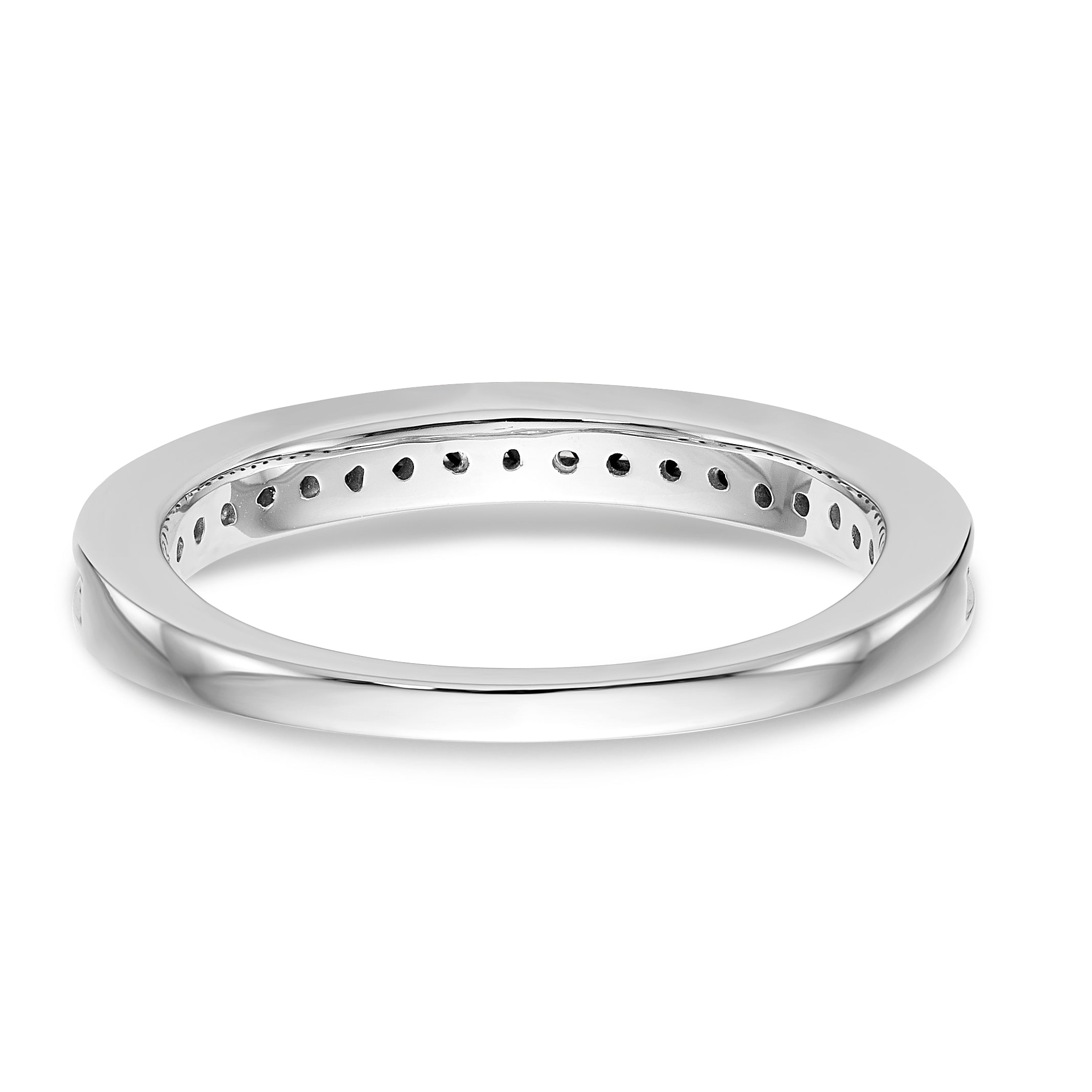 14K White Gold Sapphire Band - 7