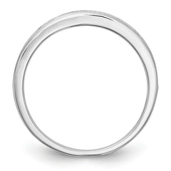14K White Gold Pink Sapphire Band - 7