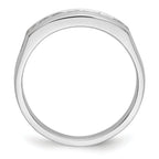 14K White Gold 7-Stone 1/2 carat Diamond Complete Men's Channel Band