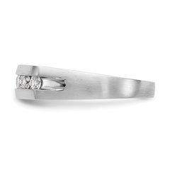 14K White Gold 7-Stone 1/2 carat Diamond Complete Men's Channel Band