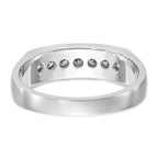 14K White Gold 7-Stone 1/2 carat Diamond Complete Men's Channel Band