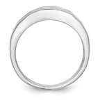 14K White Gold 7-Stone 1/3 carat Diamond Complete Men's Channel Band