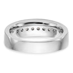 14K White Gold 8-Stone 1/2 carat Diamond Complete Men's Channel Band