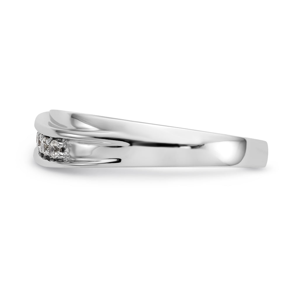 14K White Gold 7-Stone 1/4 carat Diamond Complete Men's Band