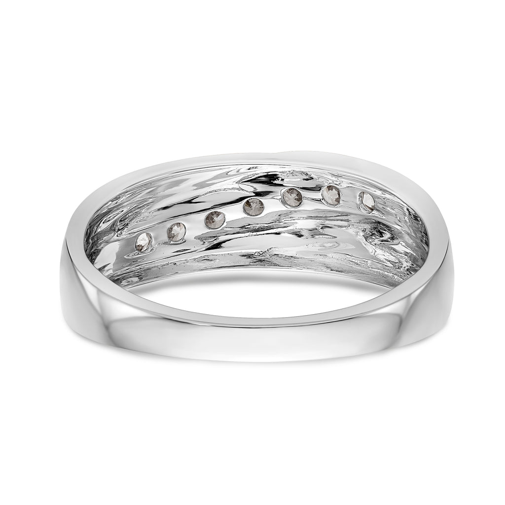 14K White Gold 7-Stone 1/2 carat Diamond Complete Men's Band