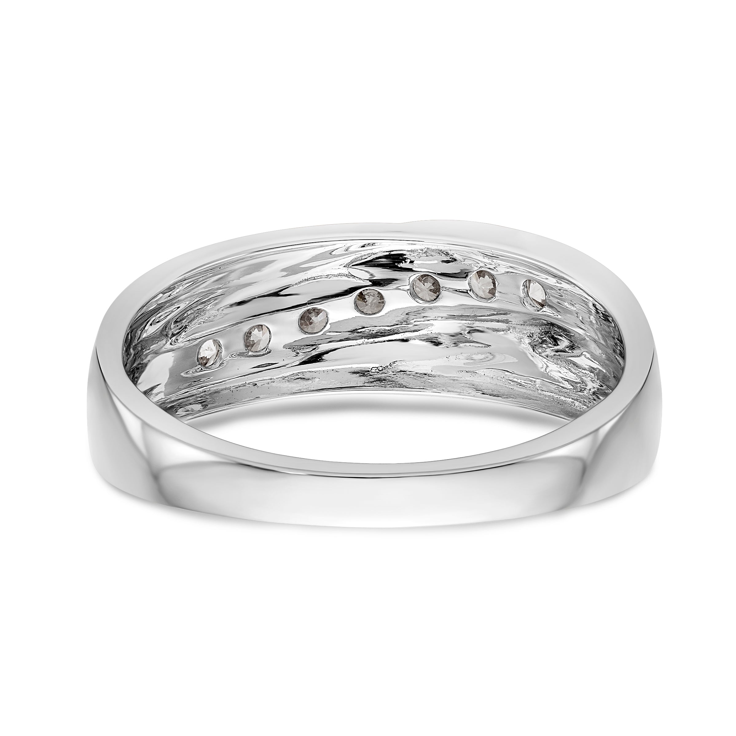 14K White Gold 7-Stone 1/2 carat Diamond Complete Men's Band