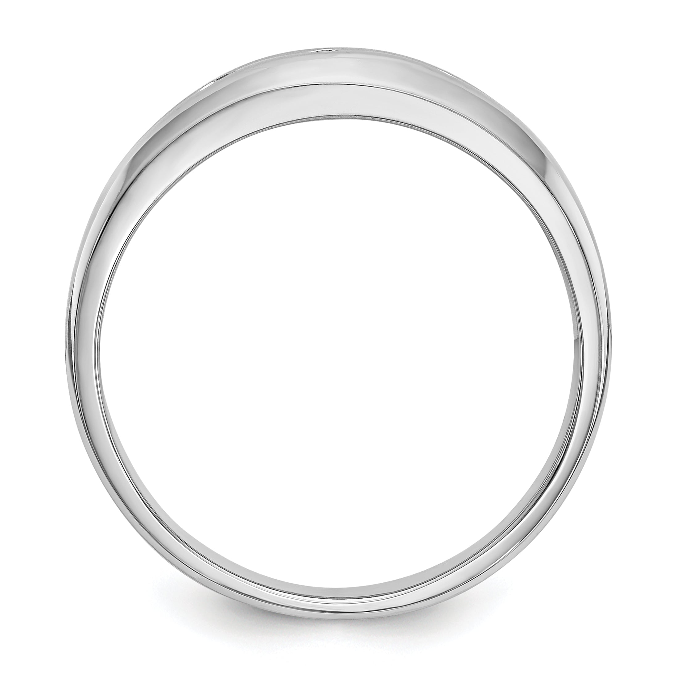 14K White Gold 3-Stone 1/6 carat Diamond Complete Men's Band Secondary image