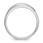 14K White Gold 3-Stone 1/6 carat Diamond Complete Men's Band