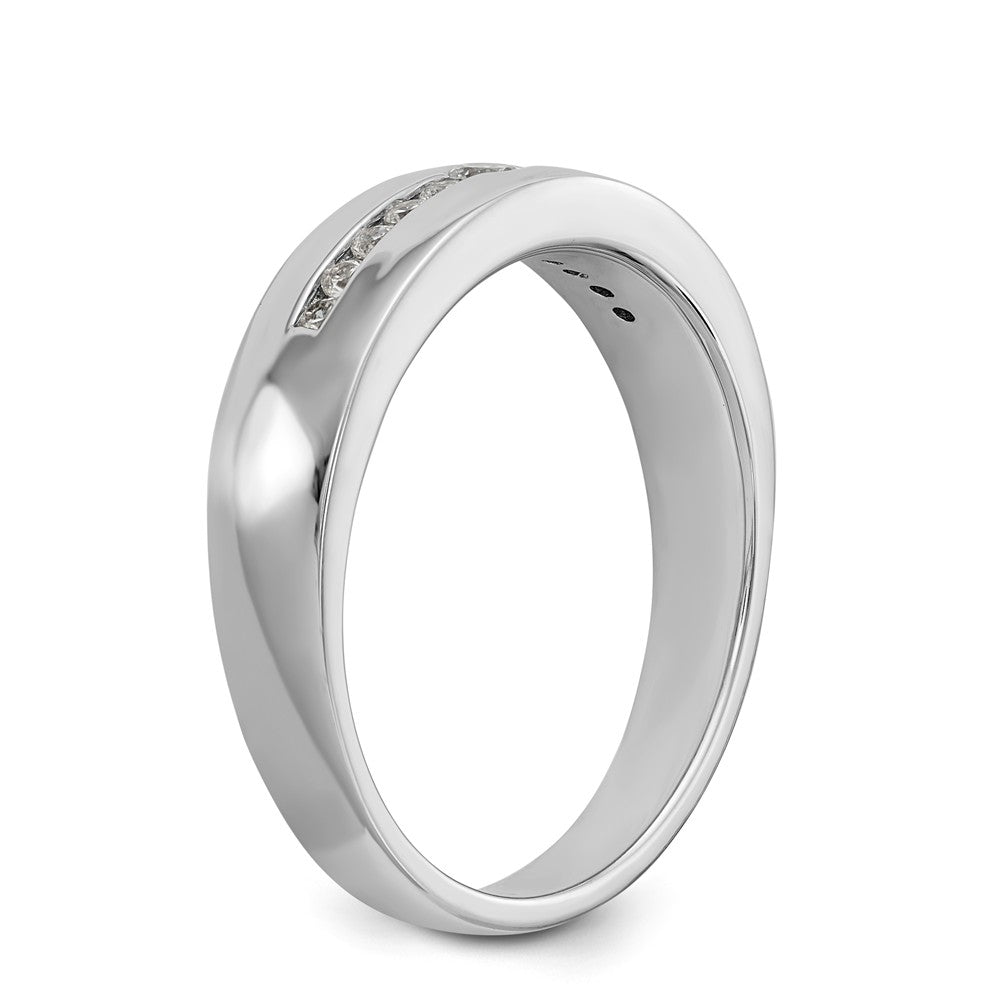14K White Gold 1/4 carat Diamond Complete Men's Channel Band