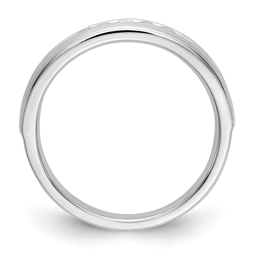 14K White Gold 5-Stone 1/4 carat Diamond Complete Men's Channel Band