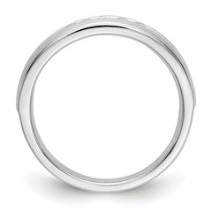 14K White Gold 5-Stone 1/4 carat Diamond Complete Men's Channel Band