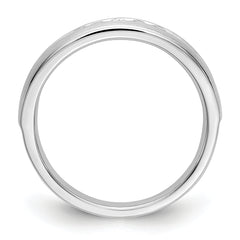 14K White Gold 5-Stone 1/4 carat Diamond Complete Men's Channel Band