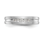 14K White Gold 5-Stone 1/4 carat Diamond Complete Men's Channel Band