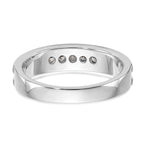 14K White Gold 5-Stone 1/4 carat Diamond Complete Men's Channel Band