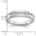 14K White Gold 5-Stone 1/4 carat Diamond Complete Men's Channel Band