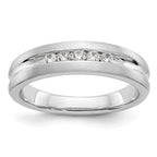14K White Gold 5-Stone 1/4 carat Diamond Complete Men's Channel Band