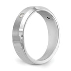 14K White Gold 3-Stone Bezel 1/6 carat Diamond Complete Men's Band