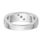 14K White Gold 3-Stone  1/5 carat Diamond Complete Men's Band