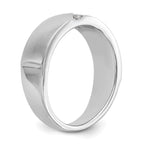 14K White Gold 3-Stone  1/5 carat Diamond Complete Men's Band