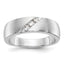14K White Gold 3-Stone  1/5 carat Diamond Complete Men's Band
