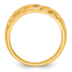14K 3-Stone 1/8 carat Diamond Complete Men's Band